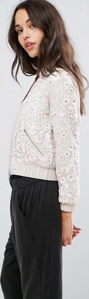 prarie embroidery bomber jacket