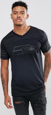 nfl seatle seahawks jersey with mesh back logo panel