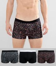 Boxers With Pink And Grey Spray Wash 3 Pack