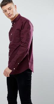oxford shirt in burgundy