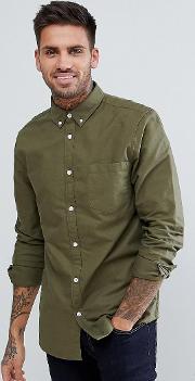 oxford shirt in khaki