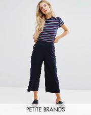 tailored button detail culottes
