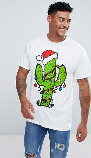 christmas cactus print  shirt
