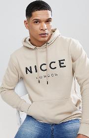 hoodie in beige with large logo exclusive to asos