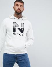 nicce campus logo hoodie in white