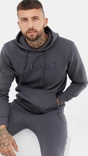 nicce hoodie in grey with logo