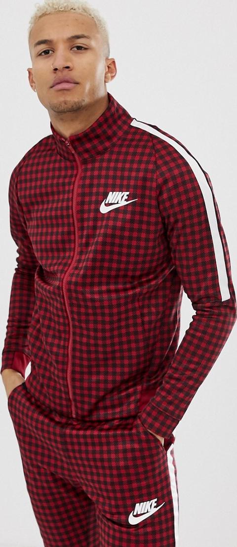 nike gingham check tracksuit