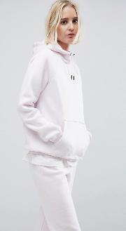 rally pullover hoodie in pearl pink