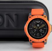 the mission smart watch in orange