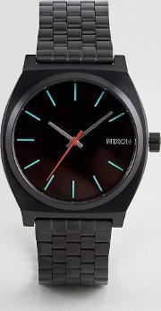 time teller bracelet watch in black