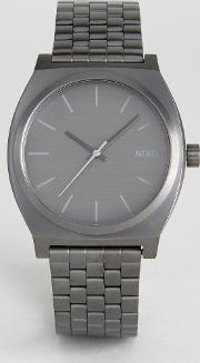 time teller bracelet watch in gunmetal