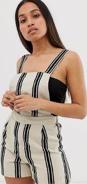 Stripe Linen Playsuit