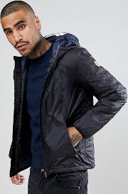 rawley double hood jacket in black