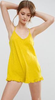 Aide Cami Ruffle Playsuit