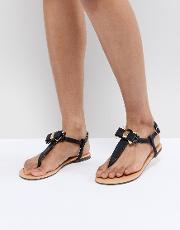 bow toe post sandals