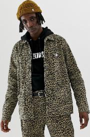 Leopard Print Labor Jacket
