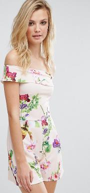 Bardot Playsuit In Floral Print
