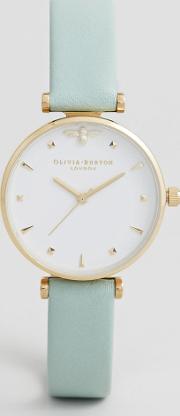 ob16am143 queen bee leather watch in mint