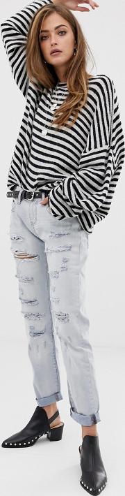 Awesome Baggies Destroyed Boyfriend Jeans