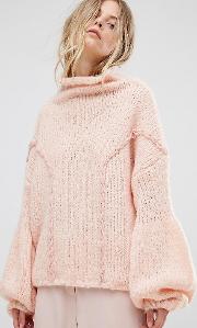 Hand Knitted Soft Cable Jumper