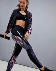 breathable printed compression leggings