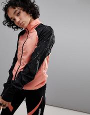 technical running jacket with reflective detail