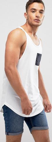 Only And Sons Skater Fit Vest With Contrast Pocket