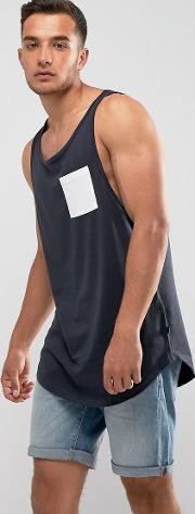 only and sons skater fit vest with contrast pocket