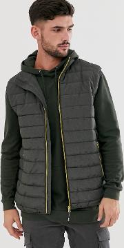 Puffer Gilet With Stand Collar