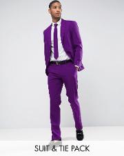 Opposuits Prom Slim  Tie In Purple