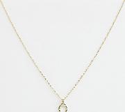 gold plated hammered wishbone pendant necklace