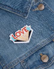 one love embroidery badge