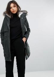Classic  With Faux Fur Lined Hood