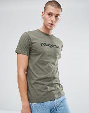 Slim Fit  Shirt With Text Logo In Green