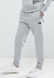 hopedale logo tapered cuffed joggers in grey marl