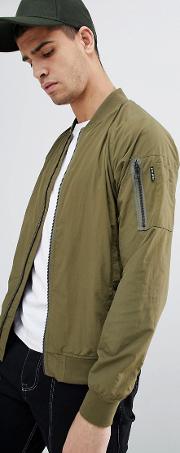 okenfield nylon bomber jacket in green