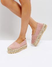 leather espadrilles with glitter contrast sole