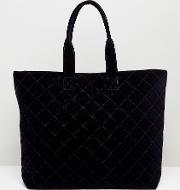 quilted shopper bag