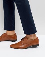 leather derby shoes in tan