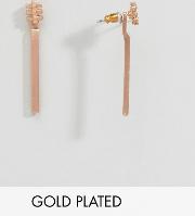 rose gold drop earrings