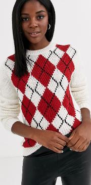 Patterned Knitted Jumper