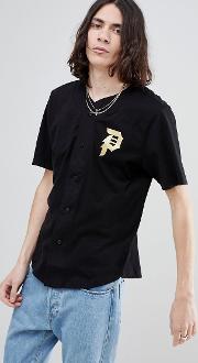 champs baseball t shirt in black