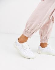 Ralph Sampson Perforated Leather Trainers Pastel