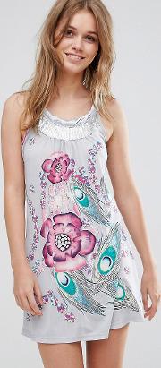 floral print tunic dress