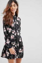 floral shirt dress