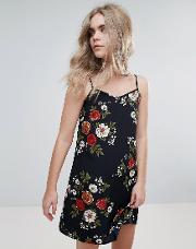 floral printed slip dress