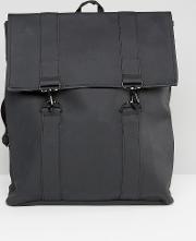 messenger backpack in black