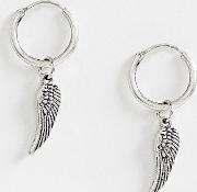 Inspired Hoop Earrings With Wing Burnished Exclusive At