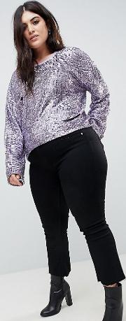 oversized sweater in all  sequin embellishment