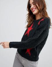 alpaca wool blend star jumper